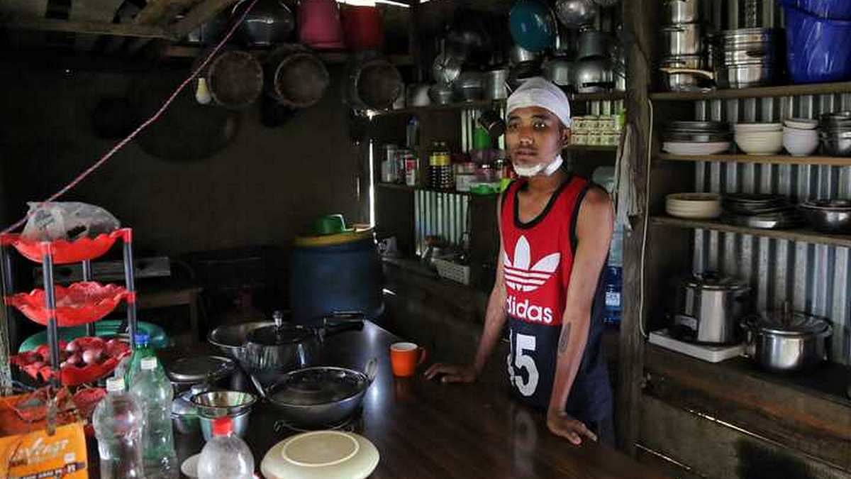 David at his home in Zoumunnuam village