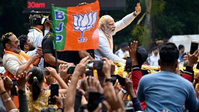 Prime Minister Narendra Modi at a roadshow in Bengaluru last week | ANI