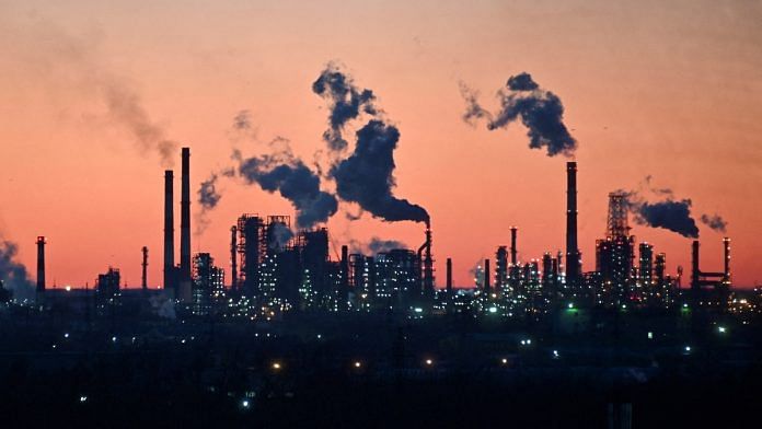 A general view shows a local oil refinery during sunset in Omsk, Russia | Representational image | Reuters/Alexey Malgavko