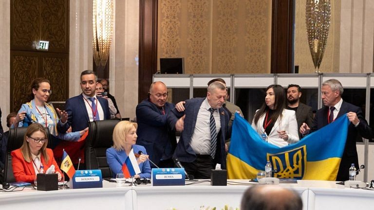 Ukrainian delegate punches Russian counterpart at Black Sea nations assembly in Turkey