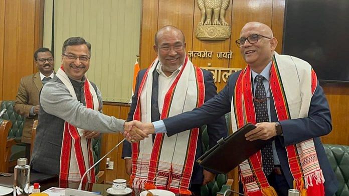 An agreement was signed between the officials of Home Ministry and Government of Manipur and representatives of the ZUF in presence of Manipur Chief Minister N Biren Singh, in New Delhi on December 27 | ANI