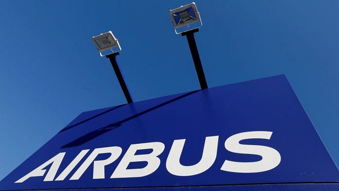 The Airbus logo pictured at the company's headquarters in Blagnac near Toulouse, France | Reuters