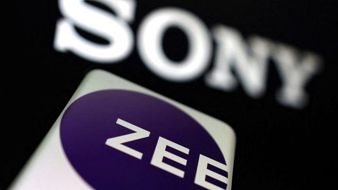 Zee Entertainment and SONY logos are displayed in this illustration | Reuters