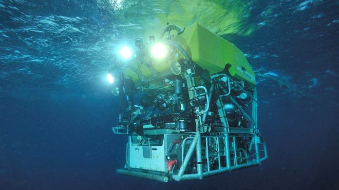 A view shows the ROV (Remotely Operated underwater Vehicle) Victor 6000 in this undated photograph released by Ifremer. Olivier Dugornay - Ifremer | CCBY/Handout via Reuters