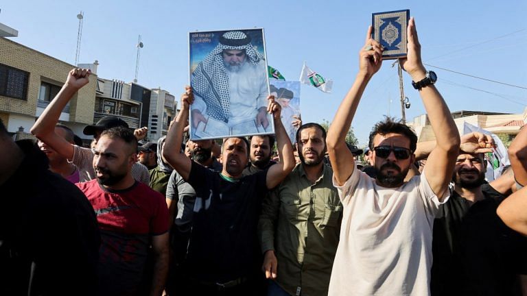 Protest outside Swedish embassy in Baghdad after Quran burning incident in Sweden