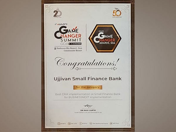 Ujjivan Small Finance in partnership with BUSINESSNEXT wins the Best CRM Implementation Award