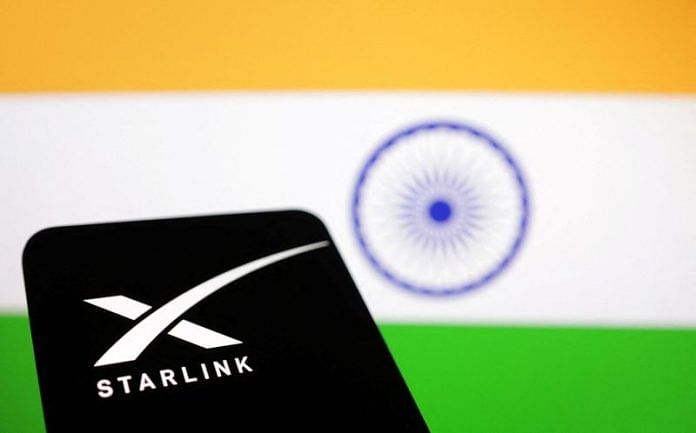 The Starlink logo is seen in front of the Indian flag in this illustration | Reuters/Dado Ruvic