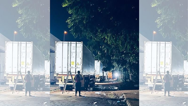 The containers at AIIMS Bhubaneswar where the unidentified bodies are being preserved | Sreyashi Dey | ThePrint