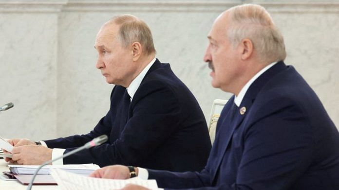 File photo of Russian President Vladimir Putin and Belarusian President Alexander Lukashenko | Sputnik/Mikhail Klimentyev/Kremlin via Reuters