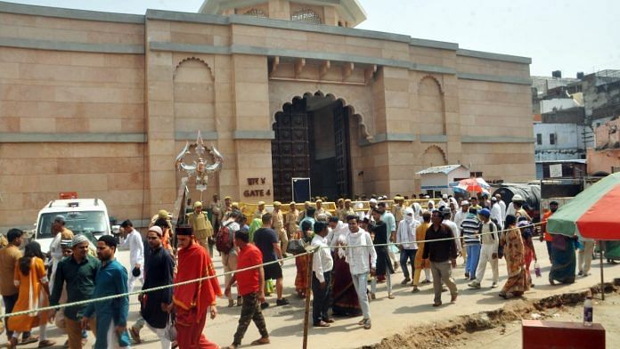 File photo of devotees coming out of Gyanvapi Mosque in Varanasi after offering Friday prayers | ANI