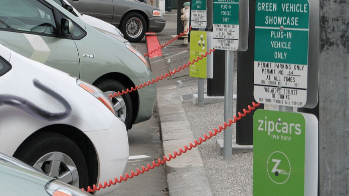 Representational image of electric cars charging | Commons