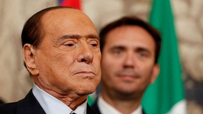 orza Italia leader and former Prime Minister Silvio Berlusconi looks on following a meeting with Italian President Sergio Mattarella at the Quirinale Palace in Rome, Italy 21 October, 2022/Reuters