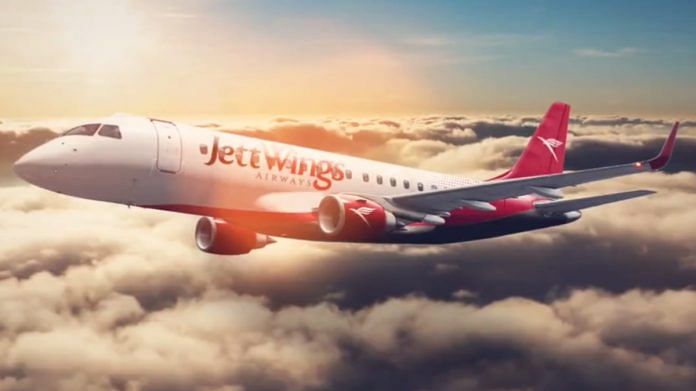 Representational image of a Jettwings Airlines aircraft | Screengrab via @flyjettwingsair