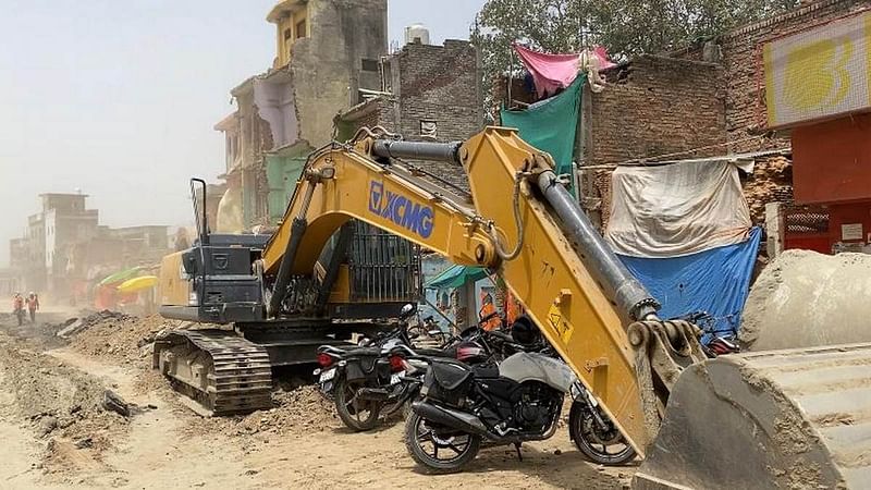 Construction at Ram Path in Ayodhya 