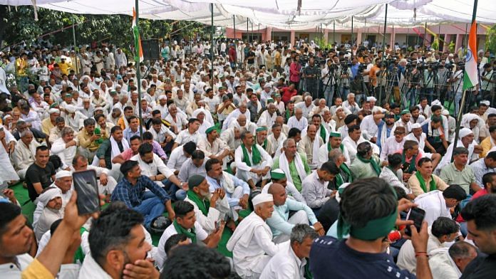 'Mahapanchayat' called by BKU leader Naresh Tikait in Muzaffarnagar, Thursday | ANI