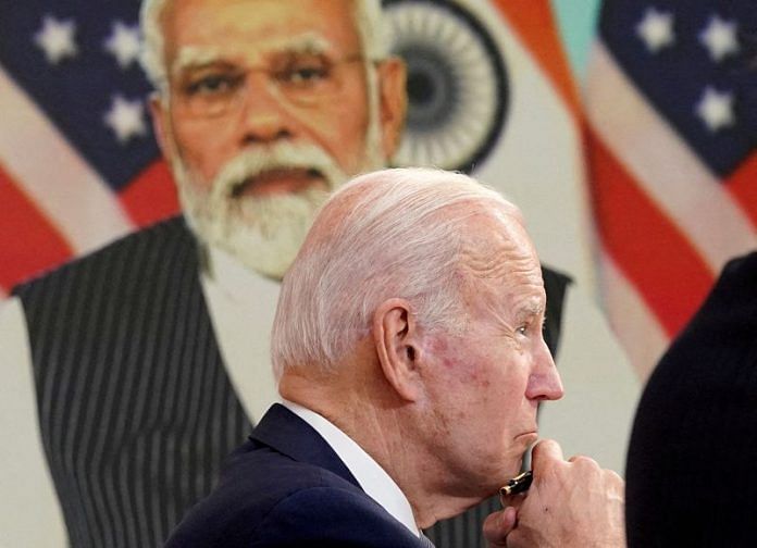 US President Joe Biden holds a virtual meeting with PM Narendra Modi to discuss Russia's war with Ukraine from the White House in Washington, US | Reuters file photo/Kevin Lamarque