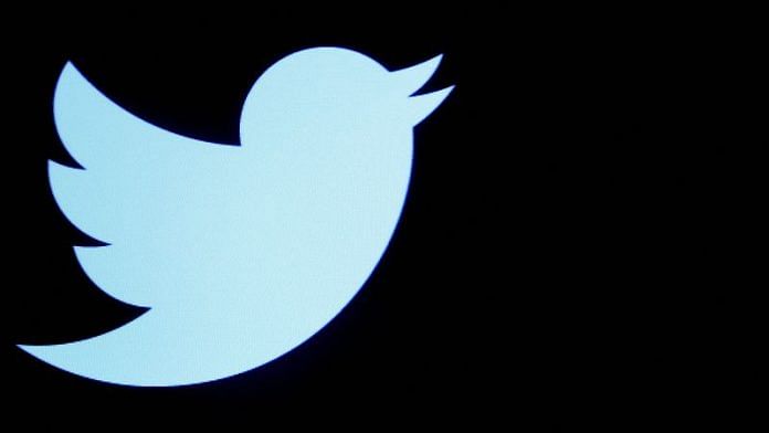 The Twitter logo is displayed on a screen on the floor of the New York Stock Exchange (NYSE) in New York City/File Photo: Reuters