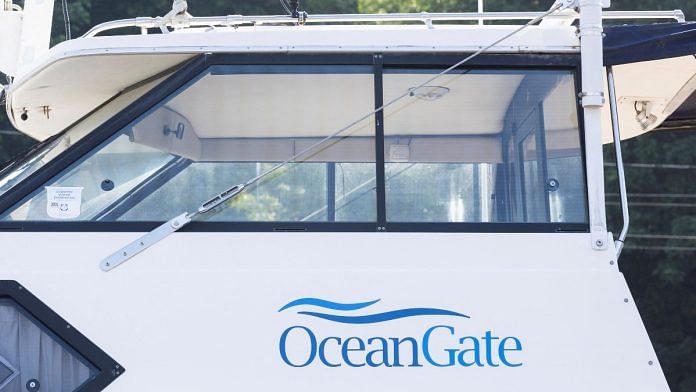 A view of a boat with OceanGate branding within the boatyard near the company headquarters at the Port of Everett complex in Everett, Washington | Reuters/Matt Mills McKnight