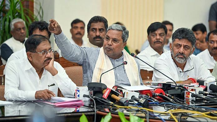 Karnataka CM Siddaramaiah addressing a press conference | Representational image | ANI file photo