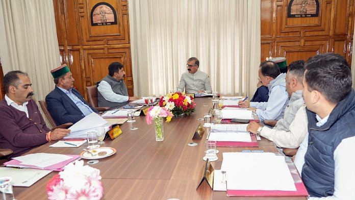 Himachal Pradesh CM Sukhvinder Singh Sukhu chairing a Cabinet meet | Representational image | ANI file photo