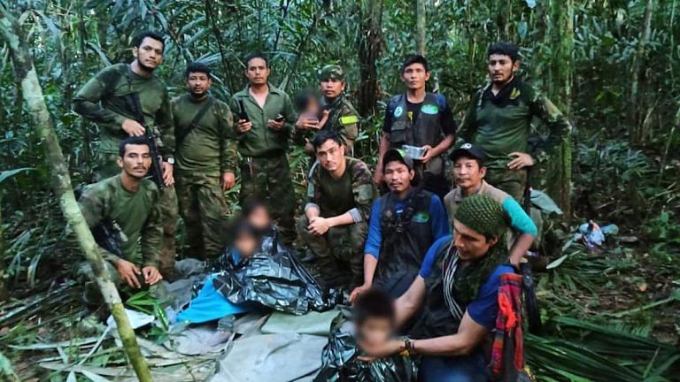 Four Colombian children found alive weeks after plane they were on crashed in jungle