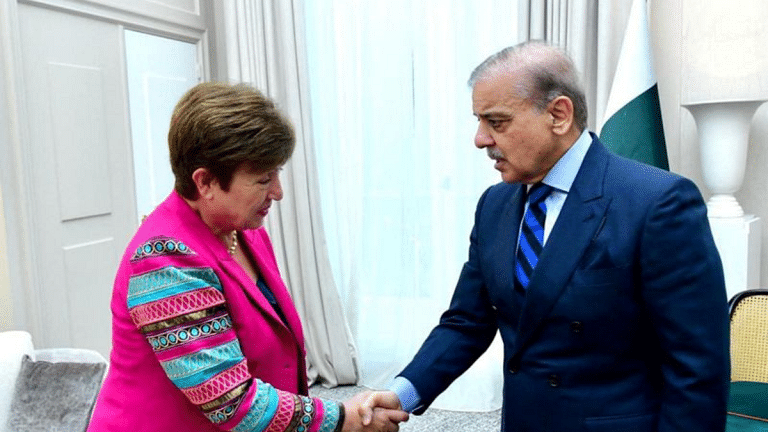 Pakistan PM Shehbaz Sharif meets IMF chief, hopes for release of stalled funds