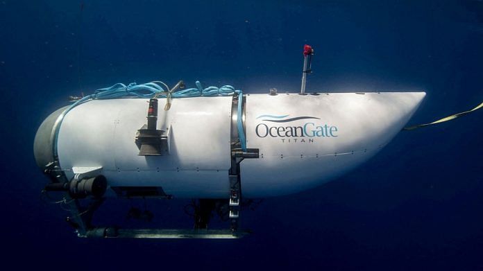 The Titan submersible dives in an undated photograph | OceanGate Expeditions/Handout via Reuters