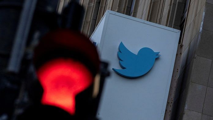A view of the Twitter logo at its corporate headquarters in San Francisco, California | Reuters file photo/Carlos Barria