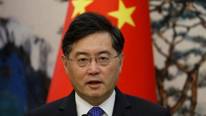 Chinese Foreign Minister Qin Gang at a press conference | Reuters