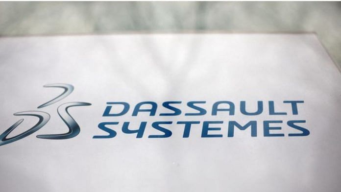 A logo of Dassault Systemes SE is seen on a company building in Paris | Reuters
