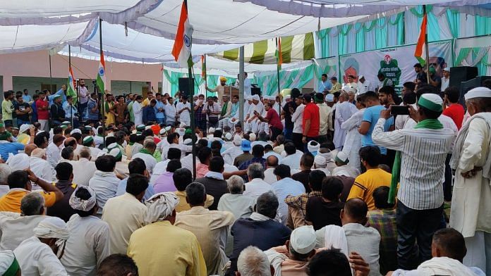 Crowd at mahapanchayat in Muzaffarnagar's sohram | Shubhangi Misra, ThePrint
