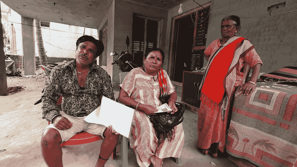 Papachi P., his wife Mimi and Sirkus Bai showing their documentation | Sharan Poovanna | ThePrint