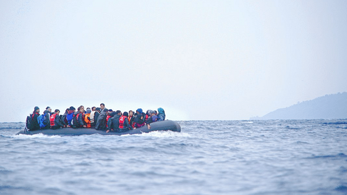 Representational image of refugees on a boat crossing the Mediterranean Sea | Commons
