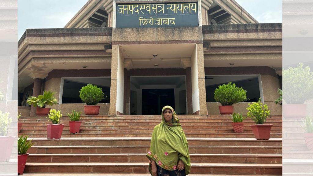 Deceased bangle worker Muqeem's mother Shamsun Begum borrowed money to take a tempo from her house to Firozabad district court to record her statement | Jyoti Yadav, ThePrint