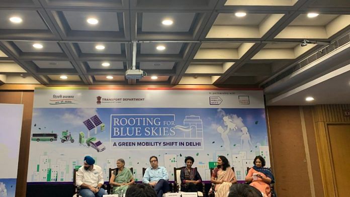 Panellists (left to right) Anmol Jaggi, Geetam Tiwari, Ashish Kundra, Anumita Roychowdhury, Jaishree Jindal and Aarti Khosla at the event organised by the Delhi government. | Shania Mathew | ThePrint