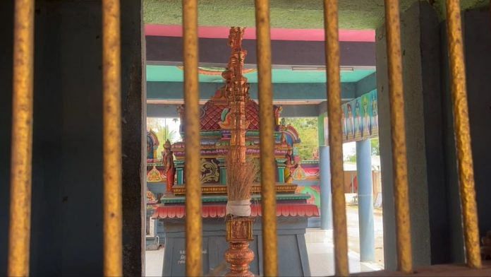 The Sri Dharmaraja Draupadi Amman temple has been a site of conflict since 7 April when a Dalit youth enetred its premises. It has been sealed shut since 7 June. | Akshaya Nath | ThePrint