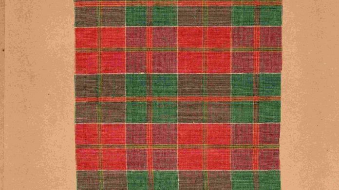 Piece Goods from Coonatoor, Madras, John Forbes Watson, c. 1866, Cotton | Image courtesy of Dr. Bhau Daji Lad Museum, Mumbai, Google Arts and Culture