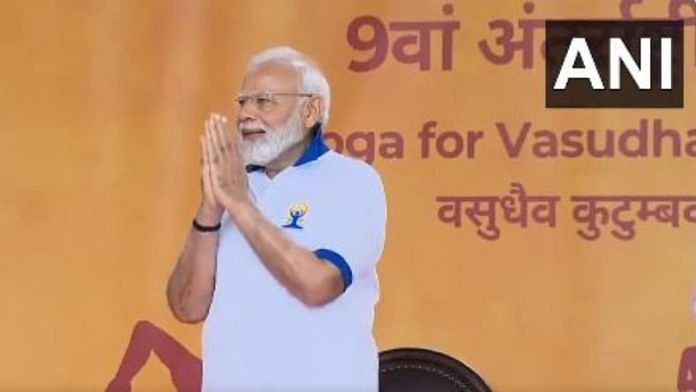 PM Narendra Modi at the UN Headquarters lawns in New York | Twitter/@ANI
