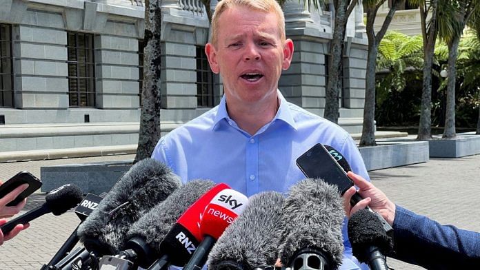 Chris Hipkins speaks to members of the media, after being confirmed as the only nomination to replace Jacinda Ardern as leader of the Labour Party, outside New Zealand's parliament in Wellington, New Zealand | Reuters/Lucy Craymer/File Photo
