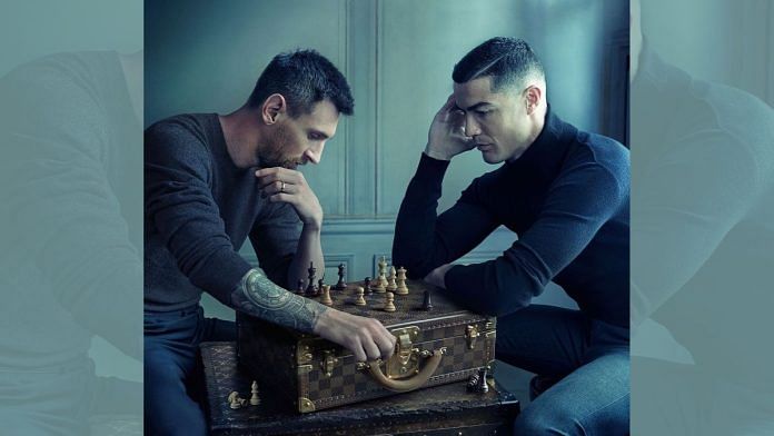 Ronaldo and Messi pose together for an advertisement (Photo credit- Instagram/@cristiano)