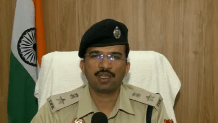 DCP Shahdara Rohit Meena addressing media after Delhi Police arrested the two accused | ANI