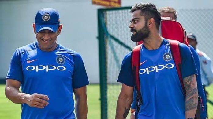 File image of Virat Kohli, MS Dhoni. Photo by PTI