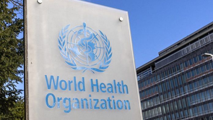 The World Health Organisation (WHO) logo is seen near its headquarters in Geneva | Reuters