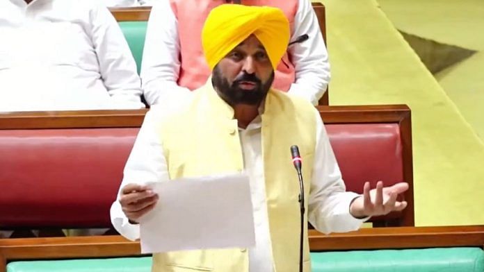 Bhagwant Mann in the Punjab assembly