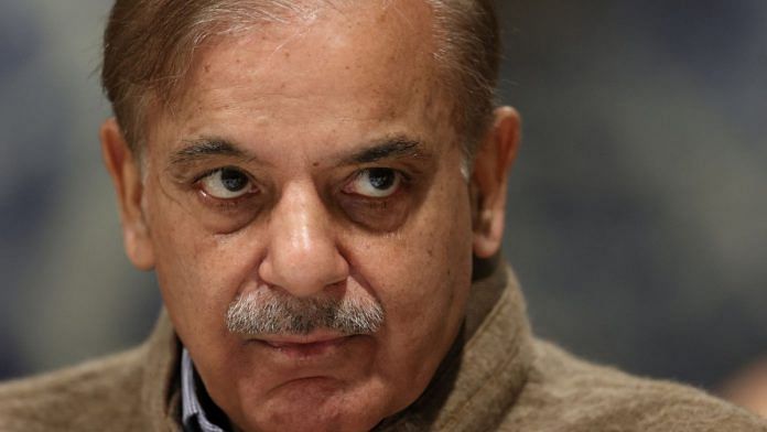 Pakistan's Prime Minister Shehbaz Sharif in a climate summit at the United Nations, in January 2023 | Reuters