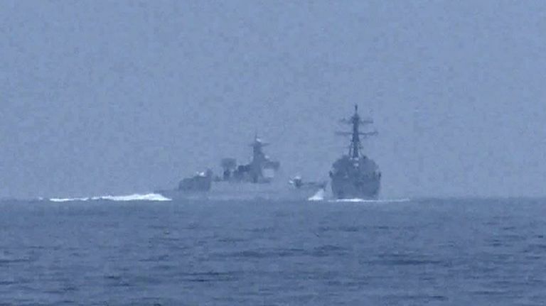 Chinese warship passed in ‘unsafe manner’ near US Navy ship in Taiwan Strait, officials say