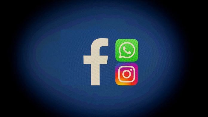 Facebook, Whatsapp and Instagram logos are displayed in this illustration | Reuters