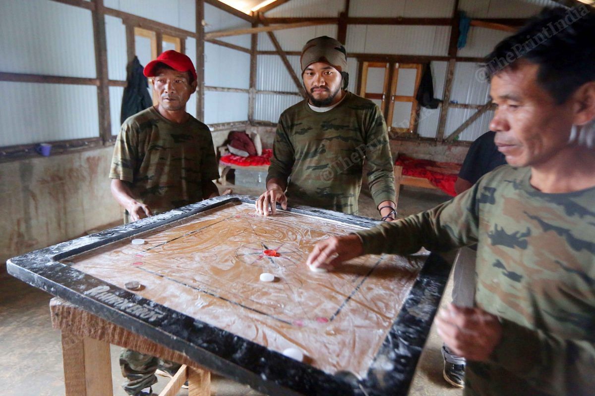 Cadres of Kuki insurgents enjoy a game of carrom | Praveen Jain | ThePrint