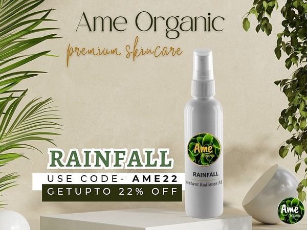 Ame Organic Unveils Rainfall: The Ultimate Hydrating Face Mist for Radiant Skin