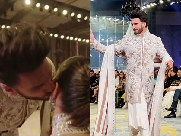 Ranveer Singh Halts Ramp Walk To Greet Mukesh Ambani At Bridal